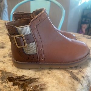 Stride Rite SRT Agnes Size 7m Brown Leather Booties